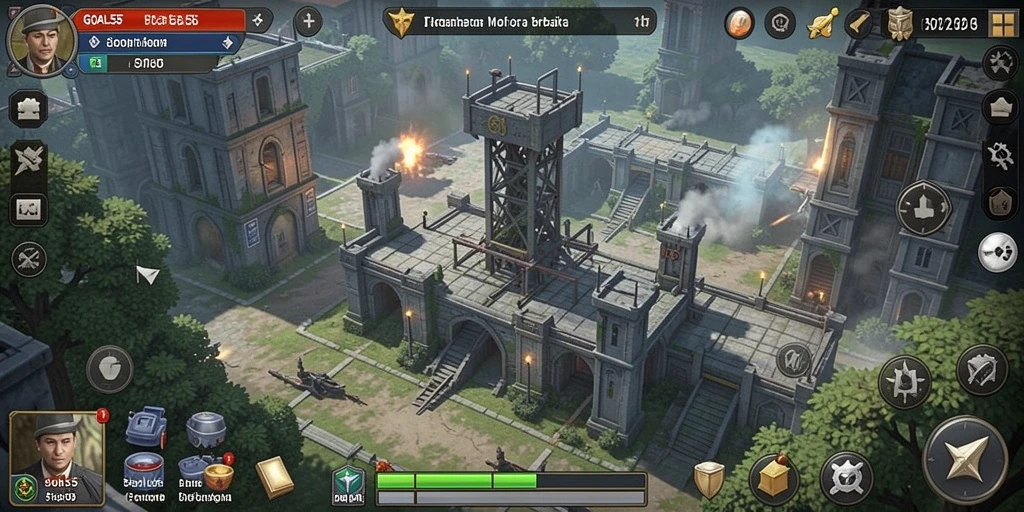 Tampilkan gameplay mendebarkan dari menara pertahanan di GOAL55.