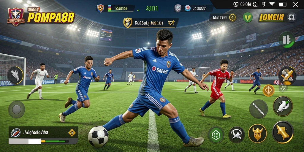 Screenshot POMPA88 menampilkan momen seru dalam pertandingan olahraga.