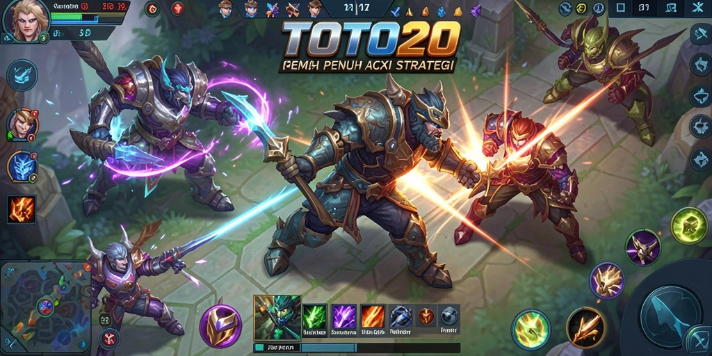 Gameplay seru TOTO20 dengan karakter unik dan strategi tim.