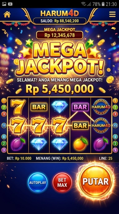 Tampilan antarmuka pengguna harum4d yang bersih dan intuitif.
